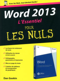 Title: Word 2013 Essentiel pour les Nuls, Author: Dan Gookin
