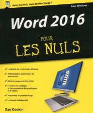 Title: Word 2016 pour les Nuls, Author: Dan Gookin
