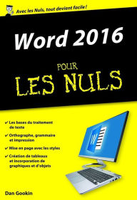 Title: Word 2016 pour les Nuls poche, Author: Dan Gookin