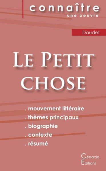 Fiche de lecture Le Petit chose de Alphonse Daudet (Analyse littéraire de référence et résumé complet)
