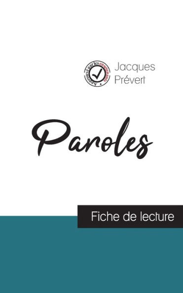 Paroles de Jacques PrÃ¯Â¿Â½vert (fiche de lecture et analyse complÃ¯Â¿Â½te de l'oeuvre)