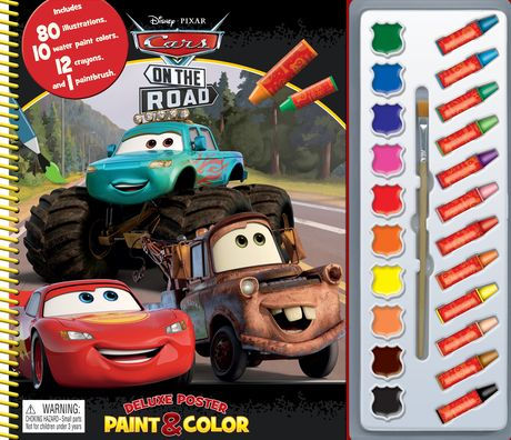 Disney Cars on the Road Deluxe Poster Paint & Color