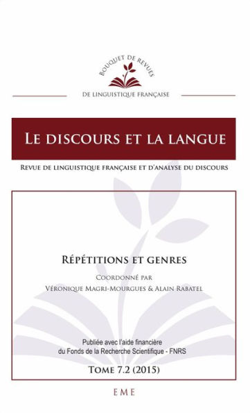 Répétitions et genres: 7.2 - 2015