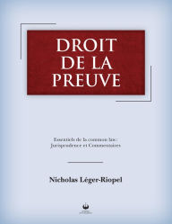 Title: Droit de la preuve, Author: Nicholas Léger-Riopel