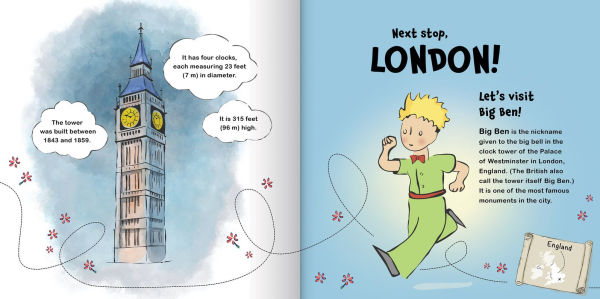 The Little Prince Around The World: An Illustrated Adventure of Famous Landmarks - Travel Book for Kids Ages 6-8 Educational Summer Read for Curious Minds