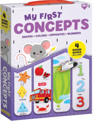 Title: My First Concepts: Colors, Shapes, Numbers & Opposites: 4 Board Books Included, Author: Corinne Delporte