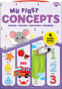 My First Concepts Colors, Shapes, Numbers, Opposites: 4-Book Board Book Set for Toddlers: 4 Board Books Included