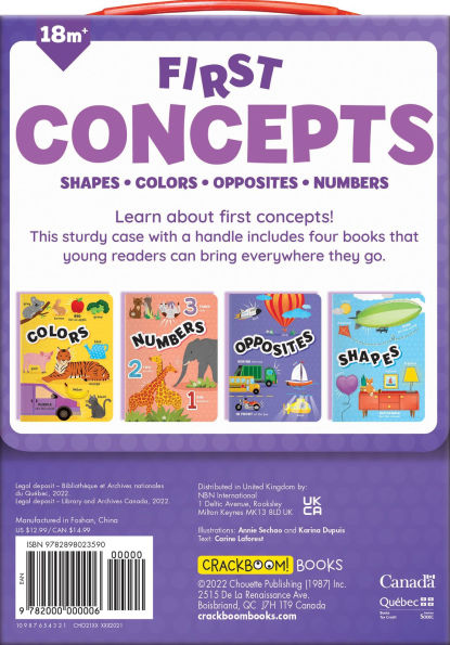 My First Concepts Colors, Shapes, Numbers, Opposites: 4-Book Board Book Set for Toddlers: 4 Board Books Included