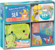 Title: Baby's First Gift Set Under The Sea: Soft Baby Wash Mitt for Toddlers 1-3, Stroller Book, Waterproof Bath Books - Best Newborn Baby Gifts, Author: CrackBoom! Books