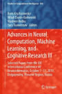 Advances in Neural Computation, Machine Learning, and Cognitive Research III: Selected Papers from the XXI International Conference on Neuroinformatics, October 7-11, 2019, Dolgoprudny, Moscow Region, Russia
