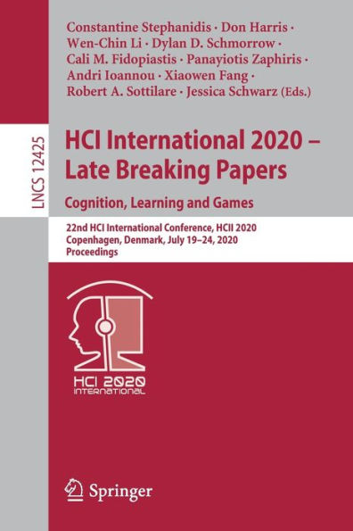 HCI International 2020 - Late Breaking Papers: Cognition, Learning and Games: 22nd Conference, HCII 2020, Copenhagen, Denmark, July 19-24, Proceedings