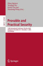 Provable and Practical Security: 14th International Conference, ProvSec 2020, Singapore, November 29 - December 1, 2020, Proceedings
