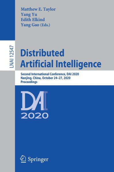 Distributed Artificial Intelligence: Second International Conference, DAI 2020, Nanjing, China, October 24-27, Proceedings