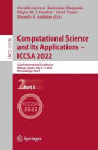 Computational Science and Its Applications - ICCSA 2022: 22nd International Conference, Malaga, Spain, July 4-7, 2022, Proceedings, Part II