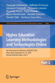 Download ebooks for free for kindle Higher Education Learning Methodologies and Technologies Online: 6th International Conference, HELMeTO 2024, Rome, Italy, September 25-27, 2024, Revised Selected Papers, Part II 9783031939983 by Pasquale Ardimento, Raffaele Di Fuccio, Giovanni Fulantelli, Pierpaolo Limone, Riccardo Pecori (English Edition) FB2 ePub