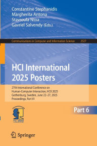 Amazon free ebook downloads for ipad HCI International 2025 Posters: 27th International Conference on Human-Computer Interaction, HCII 2025, Gothenburg, Sweden, June 22-27, 2025, Proceedings, Part VI