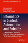 Informatics in Control, Automation and Robotics: 20th International Conference, ICINCO 2023 Rome, Italy, November 13-15, 2023 Revised Selected Papers