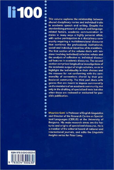 Commonality and Individuality in Academic Discourse