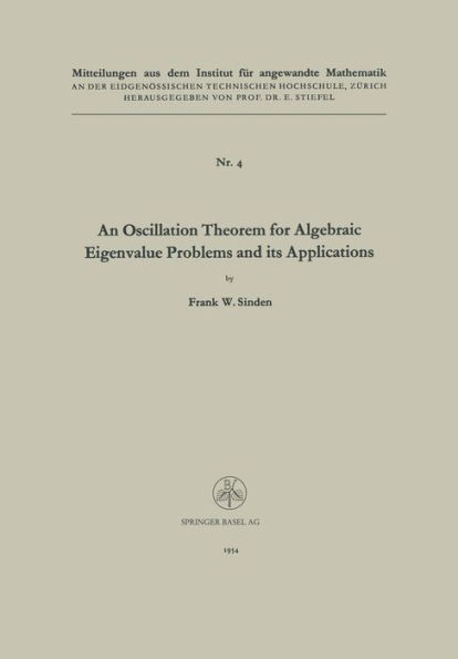 An Oscillation Theorem for Algebraic Eigenvalue Problems and its Applications