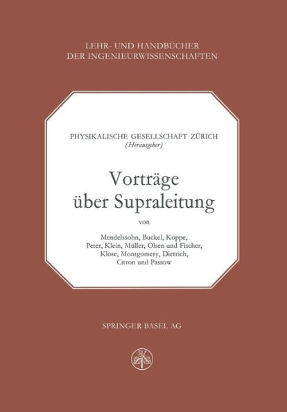 Vorträge über Supraleitung