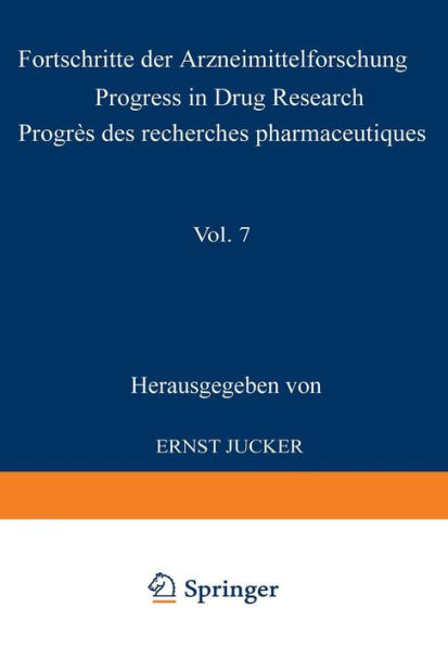 Fortschritte der Arzneimittelforschung / Progress in Drug Research / Progrès des recherches pharmaceutiques