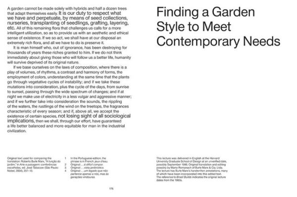 Roberto Burle Marx Lectures: Landscape as Art and Urbanism