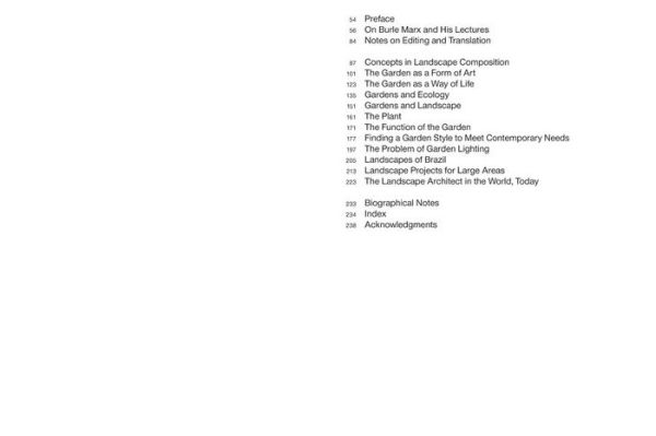 Roberto Burle Marx Lectures: Landscape as Art and Urbanism