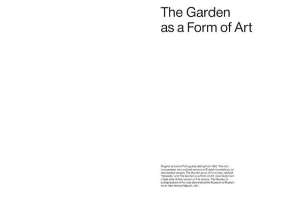 Roberto Burle Marx Lectures: Landscape as Art and Urbanism