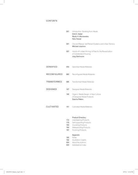 Building from Waste: Recovered Materials in Architecture and Construction