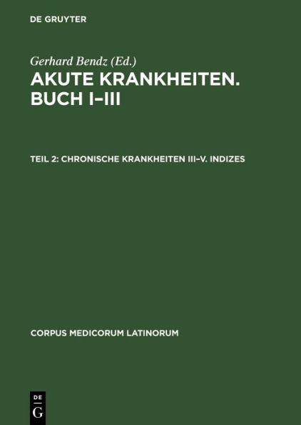 Chronische Krankheiten III-V. Indizes / Edition 1