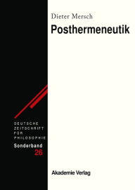 Title: Posthermeneutik, Author: Dieter Mersch