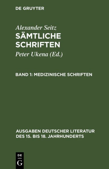 Medizinische Schriften / Edition 1