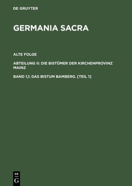 Das Bistum Bamberg. [Teil 1]