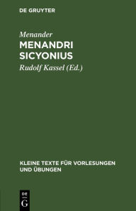 Title: Menandri Sicyonius, Author: Menander