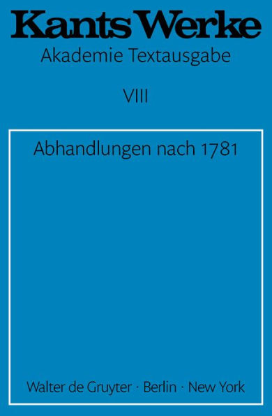 Abhandlungen nach 1781