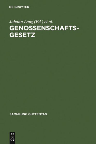 Genossenschaftsgesetz: (Gesetz