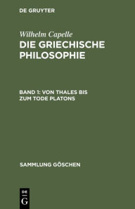 Title: Von Thales bis zum Tode Platons / Edition 3, Author: Johannes Müller