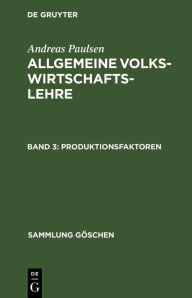 Title: Produktionsfaktoren, Author: Andreas Paulsen