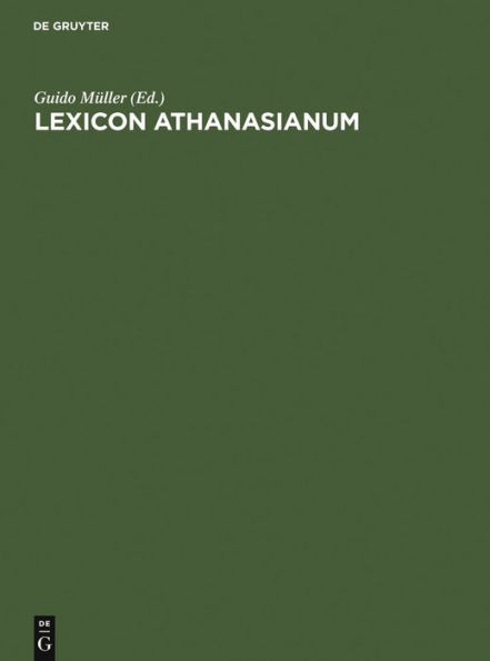 Lexicon Athanasianum / Edition 1