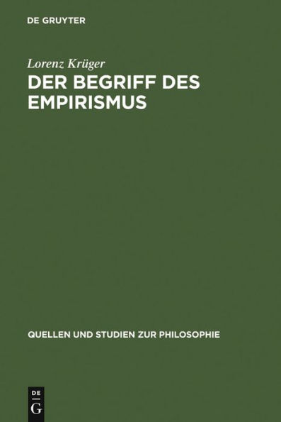 Der Begriff des Empirismus: Erkenntnistheoretische Studien am Beispiel John Lockes