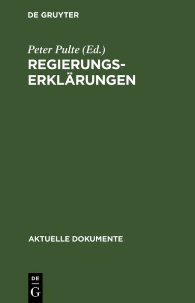 Regierungserklärungen: 1949-1973