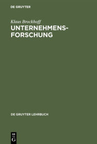 Title: Unternehmensforschung: Eine Einführung, Author: Klaus Brockhoff