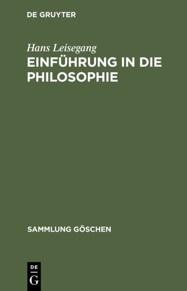 Einführung die Philosophie