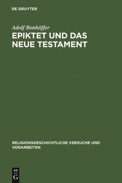 Epiktet und das Neue Testament / Edition 1