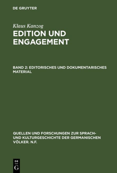 Editorisches und dokumentarisches Material / Edition 1