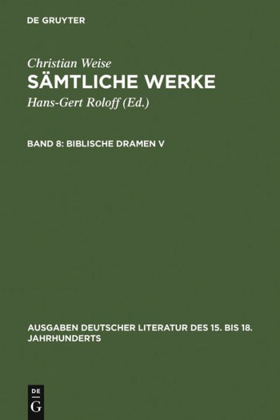 Biblische Dramen V / Edition 1