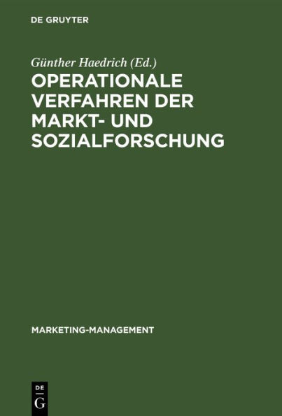 Operationale Verfahren der Markt- und Sozialforschung: Datenerhebung und Datenanalyse