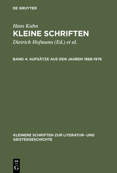 Aufsätze aus den Jahren 1968-1976