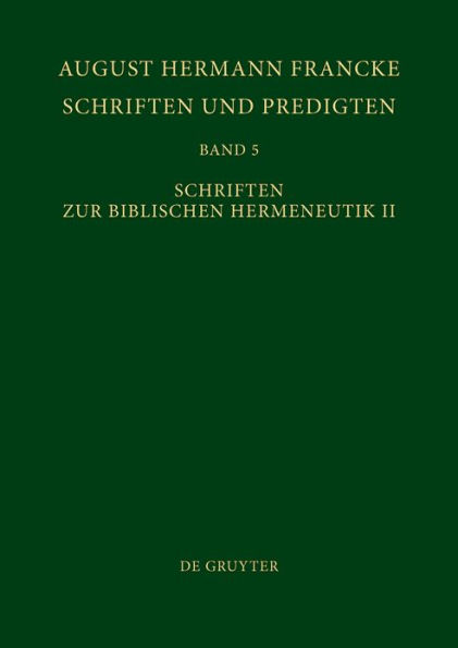 Schriften zur Biblischen Hermeneutik II / Edition 1