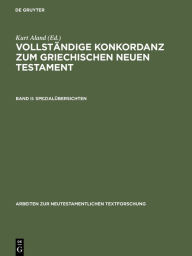 Title: Spezialübersichten, Author: Kurt Aland